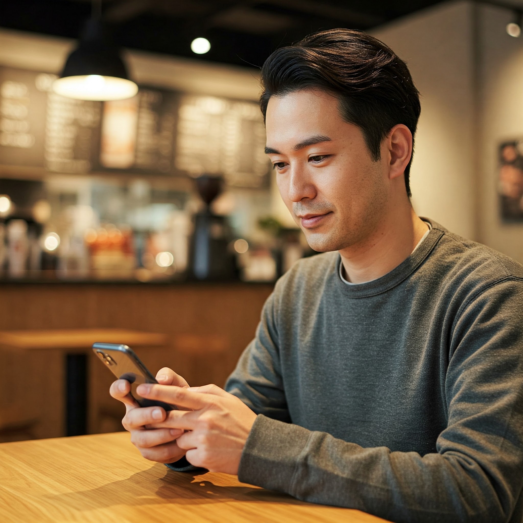Redmi Note 13 Pro 5Gを使っている男性