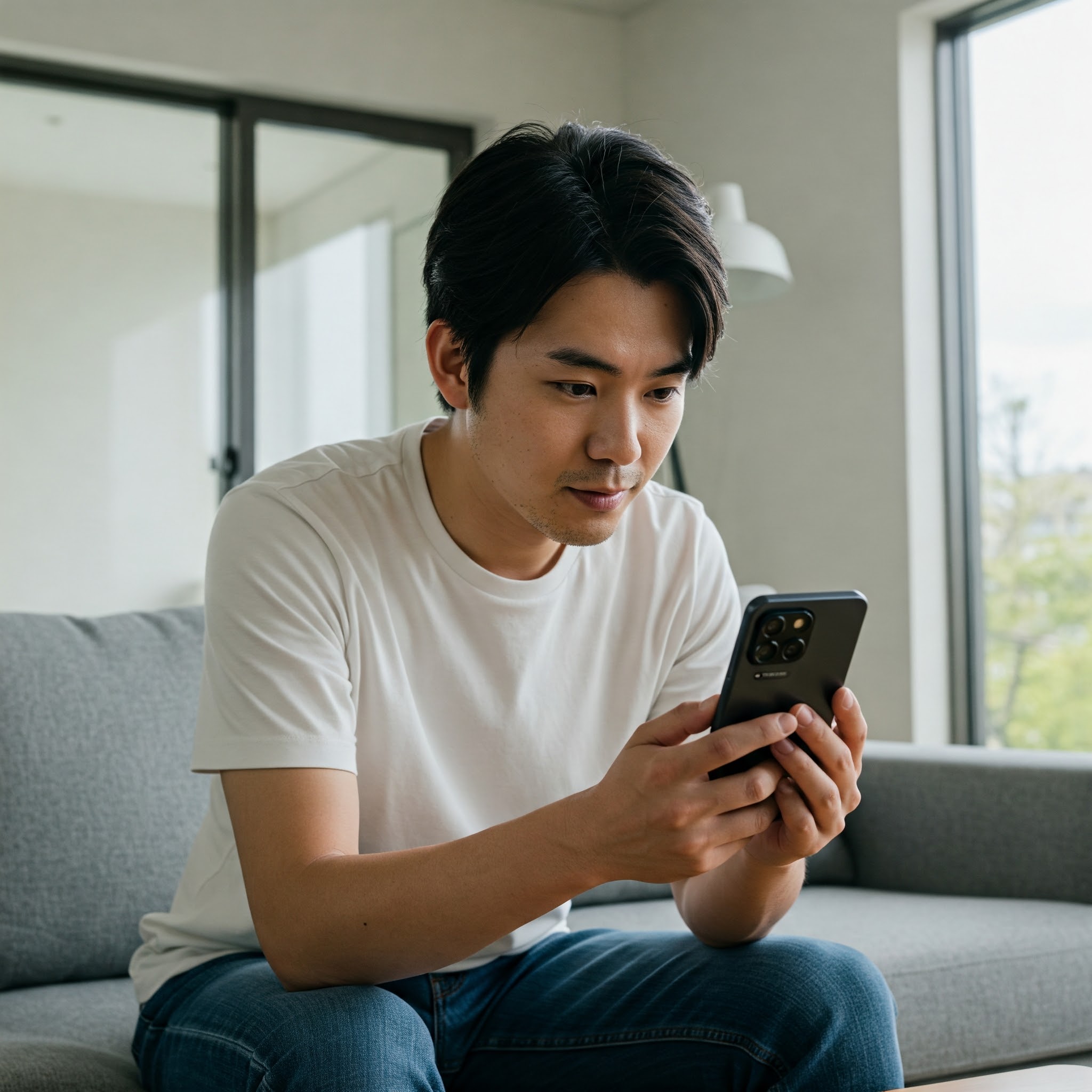 スマホが好きな男性