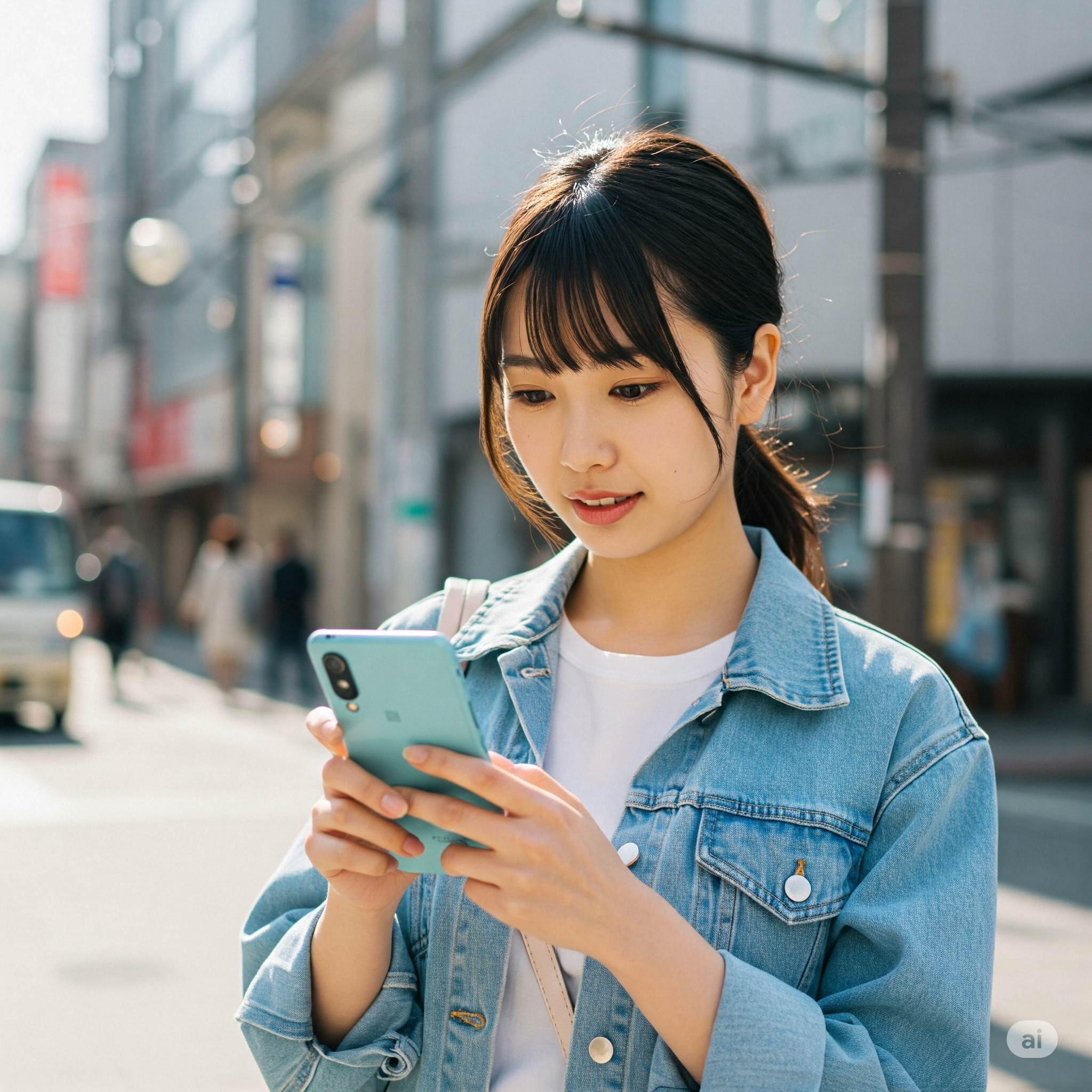 Xperia 10 IVを使っている女性