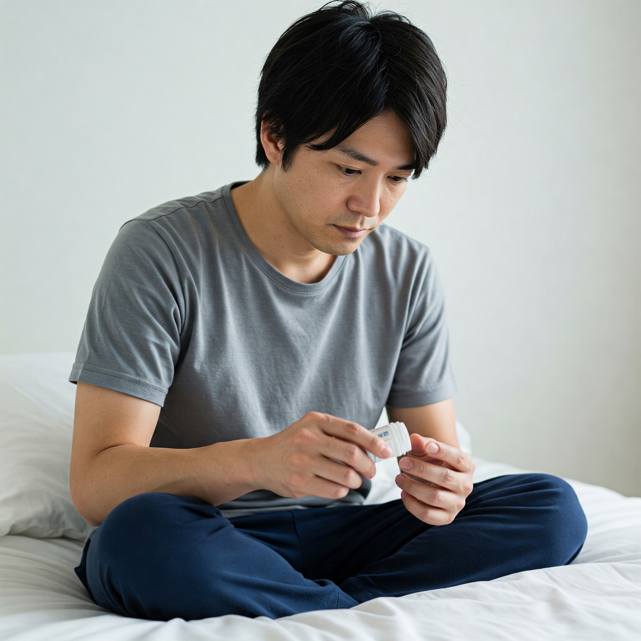 二日酔いの男性