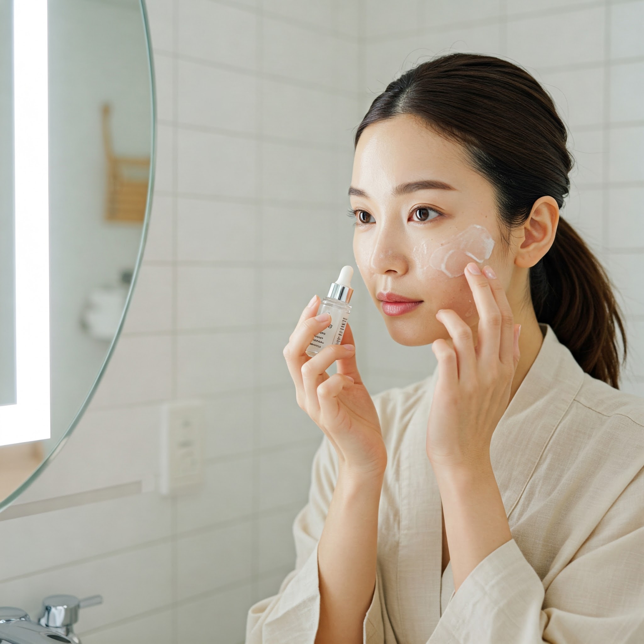 エイジングケアしている女性