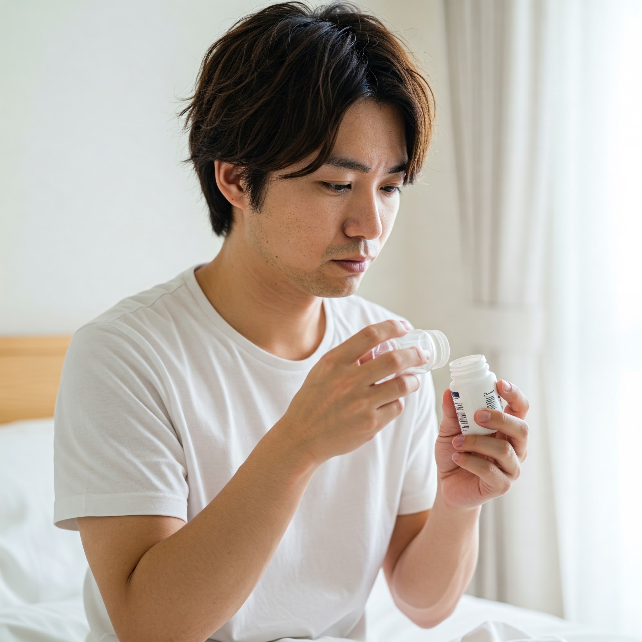 肝臓をいたわる男性